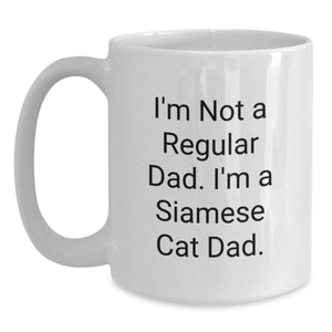 Funny Siamese Cat Dad Christmas Unique Gifts from Men to Friends - White Coffee Mug