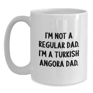 Turkish Angora Cat Dad Gifts from Men to Friends, White Coffee Mug for Graduation Unique Unique Gifts