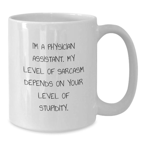 Image of Funny Physician Assistant Gifts for Men, Women Friends Coworkers from Daughter Son, Physician Assistant White Coffee Mug, Christmas Unique Gifts - Additional
