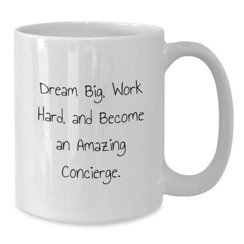 Image of Funny Inspirational Quotes for Concierge White Coffee Mug Gifts from Friends for Concierge Birthday Unique - Additional