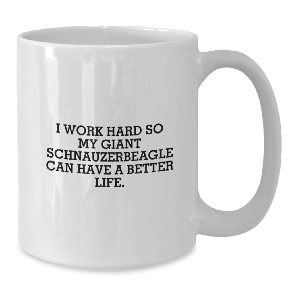 Funny Giant Schnauzer Dog Gifts from Friends for Men and Women on Birthday - White Coffee Mug - Additional