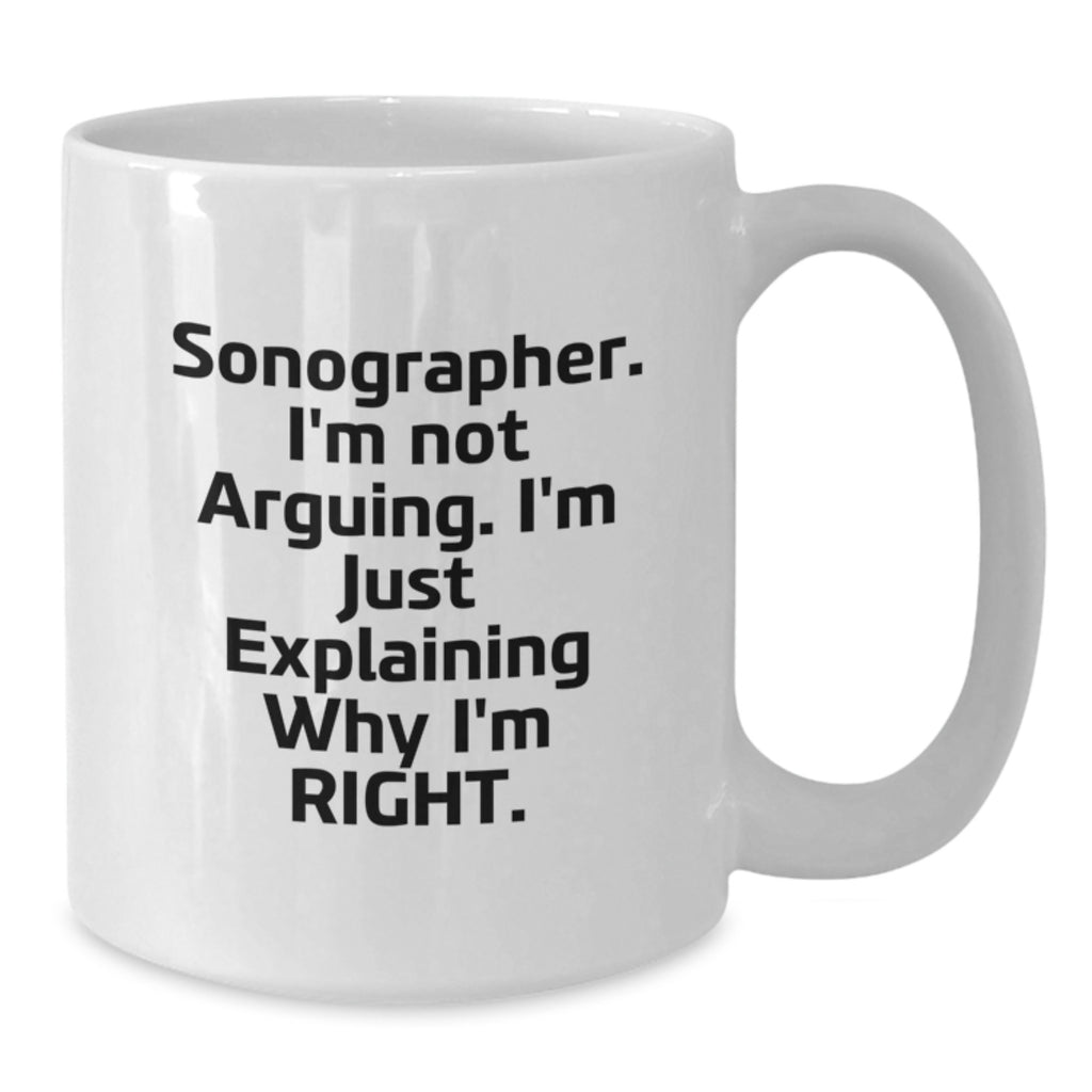 Funny Sonographer Gifts for Her - White Coffee Mug from Friends, Birthday Unique Gifts for Her - Additional