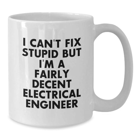 Image of Funny Electrical Engineer White Coffee Mugs for Valentine's Gifts from Men to Women Friends or Family Members - Additional