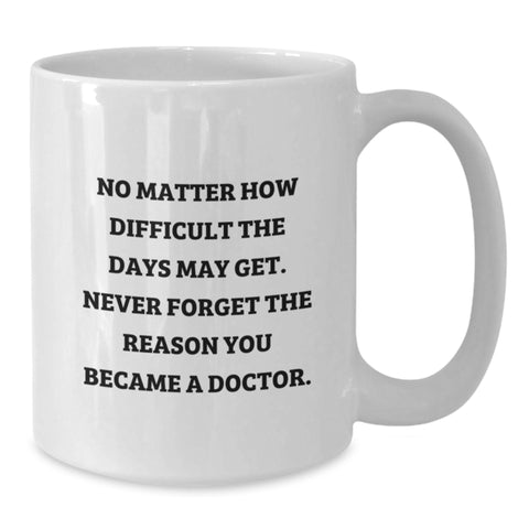 Image of Funny Inspirational Doctor Gifts for Men White Coffee Mug Christmas Unique Presents from Family Friends - Additional