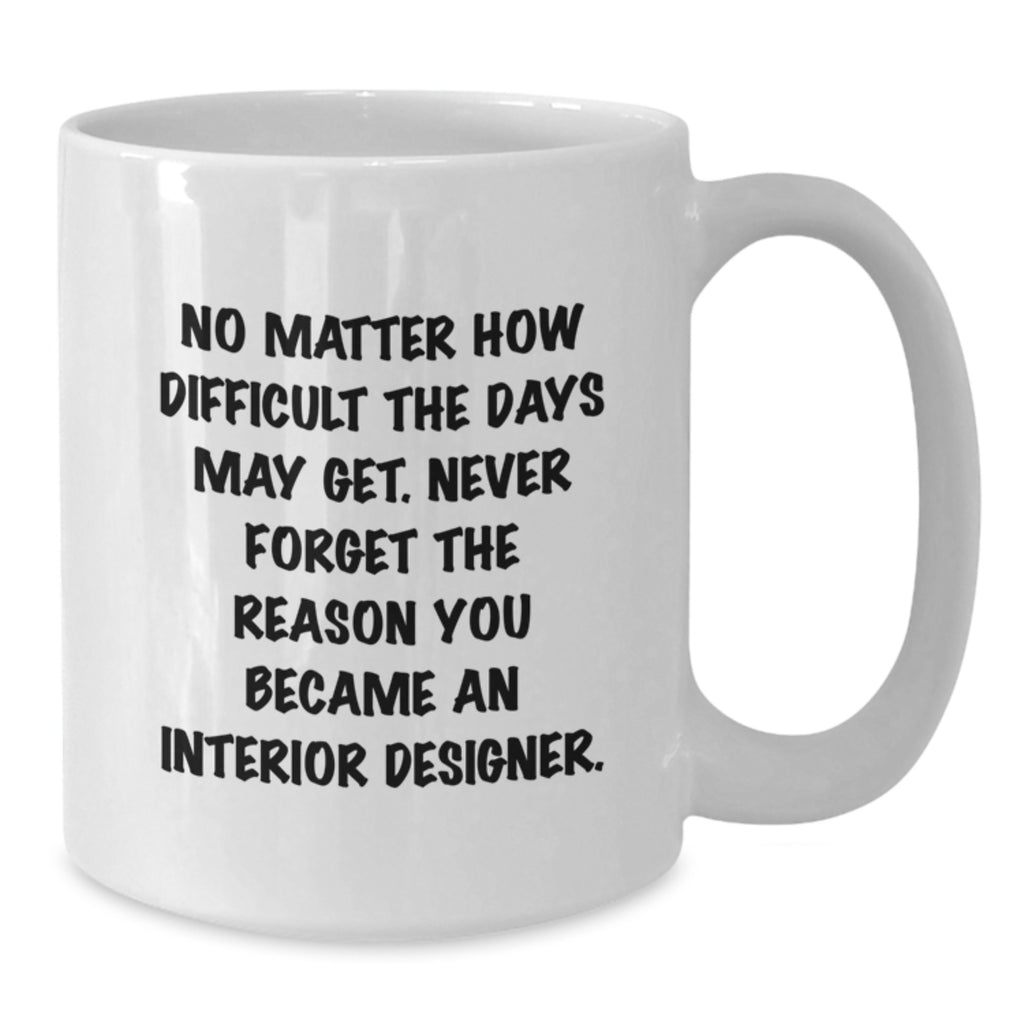Funny Interior Designer Gifts from Family Friends for Mom on Mother's Day White Coffee Mug - Additional