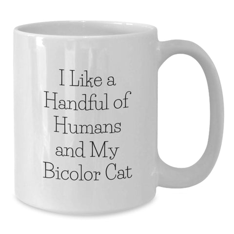 Image of Funny Bicolor Cat White Coffee Mugs Gifts for Friends and Family from Men, Unique Graduation Unique Gifts for Bicolor Cat Lovers - Additional