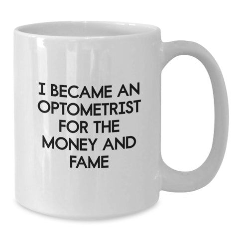 Image of Funny Optometrist White Coffee Mugs Gifts for Him or Her - Unique Christmas Memorable Presents from Friends or Family - Additional