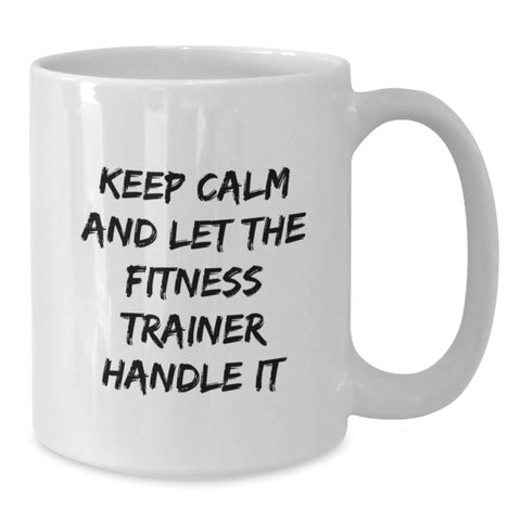 Image of Funny Fitness Trainer Gifts from Friends to Men, White Coffee Mug for Graduation Unique Gifts - Additional