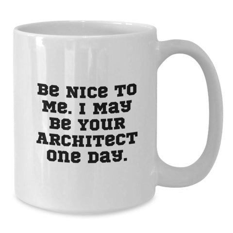 Image of Funny Architect White Coffee Mug, Gifts for Men, Women, Coworkers, Unique Birthday Unique Gifts from Friends, Family to Your Favorite Architect - Additional
