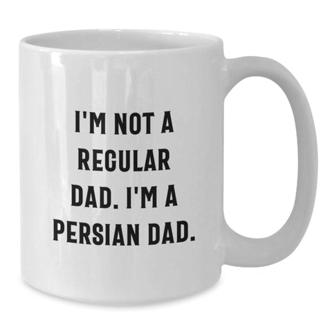 Image of Funny Persian Cat White Coffee Mug Gifts from Dad to Graduate - Additional