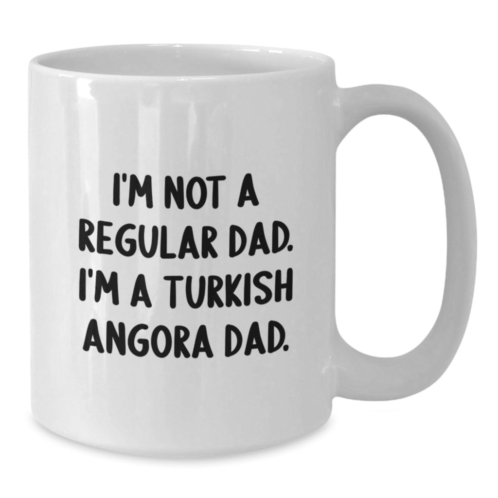 Turkish Angora Cat Dad Gifts from Men to Friends, White Coffee Mug for Graduation Unique Unique Gifts - Additional