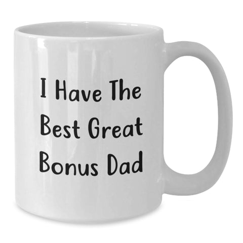 Image of Funny Bonus Dad Gifts from Men to Women Friends Coworkers Family - White Coffee Mug for Birthday Unique Presents - Additional