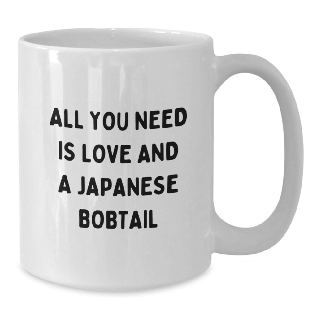 Cute Japanese Bobtail Cat White Coffee Mug Gifts from Men to Family Members with Inspirational Quote - Additional