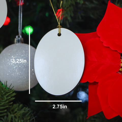 Image of Funny Unique Christmas Unique Gifts for Paralegals - Because I Am The Paralegal. That's Why. - 3" Oval Sturdy MDF Ornament, Glossy Finish - Image 2