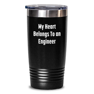 Funny Engineer Gifts for Men Valentine's Unique Tumblers My Heart Belongs To An 'Engineer' Gifts from Men to Engineers - Main