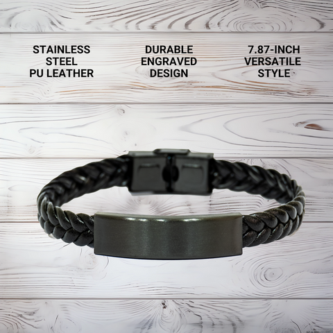 Image of Abyssinian Cat Lovers Funny Quote Interlaced Leather Braclet Gifts for Her from Friends on Mother's Day - Image 3