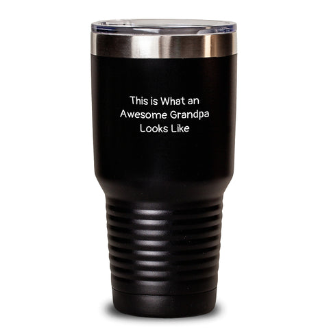 Image of Funny Grandpa Gifts from Men for Grandpa on Birthday Unique Tumbler This Is What An Awesome Grandpa Looks Like - Main