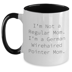 Funny German Wirehaired Pointer Dog Mom Gifts from Men to Friends on Father's Day Unique Two Tone Coffee Mugs - Main