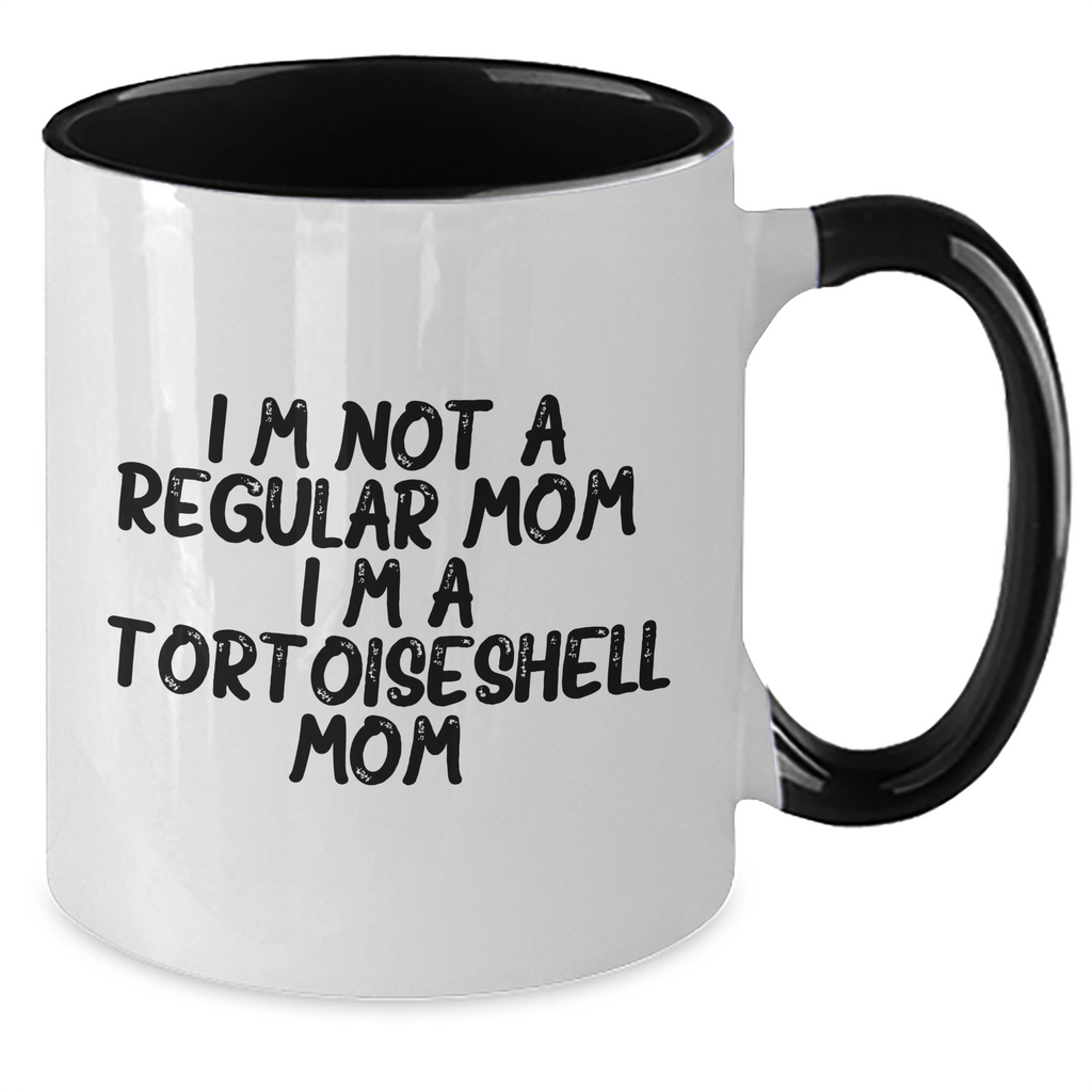 Tortoiseshell Cat Mom Funny Gifts from Friends and Family for Him - Unique Two Tone Coffee Mug for Father's Day - Additional