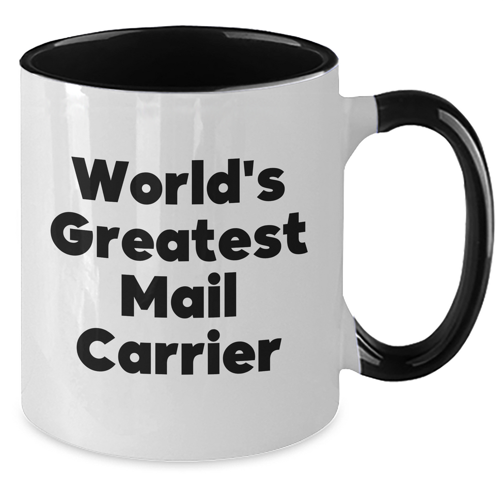 Funny Mail Carrier Gifts from Men to Women - World's Greatest Mail Carrier Two Tone Coffee Mug for Mother's Day Unique Gifts - Additional