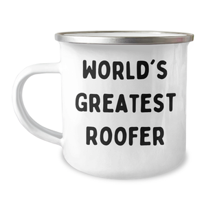 Funny Roofer Gifts from Men for World's Greatest Roofer, World's Best Roofer Mug, Camping Mug for Mother's Day - Image 1