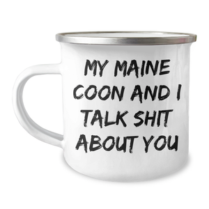Maine Coon Cat Gifts from Friends for Maine Coon Cat Lovers, Funny Quote Camping Mug, Mother's Day Unique Gifts, Gifts from Men to Women - Image 1