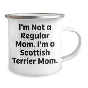 Scottish Terrier Dog Mom Funny Camping Mug, Gifts from Mom for Scottish Terrier Dog Dad, Scottish Terrier Dog Lover Gifts, Father's Day Unique Gifts