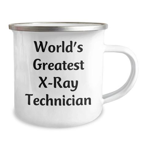 Image of Funny World's Greatest X-ray Technician Gifts for X-Ray Technician Mom on Mother's Day - 12 oz Camping Mug - Image 2