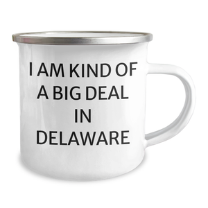 Delaware Proud Gifts from Friends and Family - 'I Am Kind Of A Prime Selection In Delaware' Funny Camping Mug, Perfect for Mother's Day