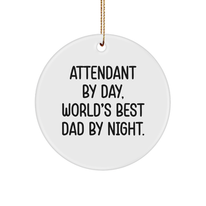 Attendant Circle Ornament Funny Gifts from Men for Attendant Christmas Memorable Present Idea - Image 1