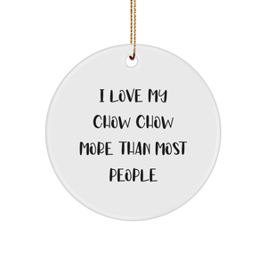 Chow Chow Dog Lovers Funny Circle Ornament Gifts for Christmas Memorable Presents from Dog Owners Gifts for Wife Husband Mom Dad - Image 1