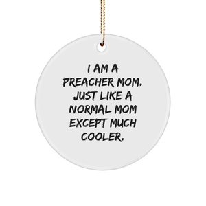 Preacher Circle Ornament Gifts from Friends, Family for Preacher Mom, Christmas Unique Gifts - Image 1