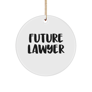 Future Lawyer Gifts Lawyer Circle Ornament | Christmas Inspirational Gifts for Future Lawyer from Santa, Mom, Dad, Family, Friends - Image 1