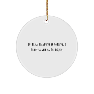 Hula Hooping Enthusiast Funny Circle Ornament Gifts for Christmas from You - Inspirational Present for Hula Hoop Beginners and Lovers - Image 1