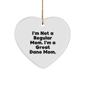 Great Dane Mom Gifts - Funny Heart Ornament for Christmas Unique Gifts from Family to Great Dane Dog Owner - Image 1