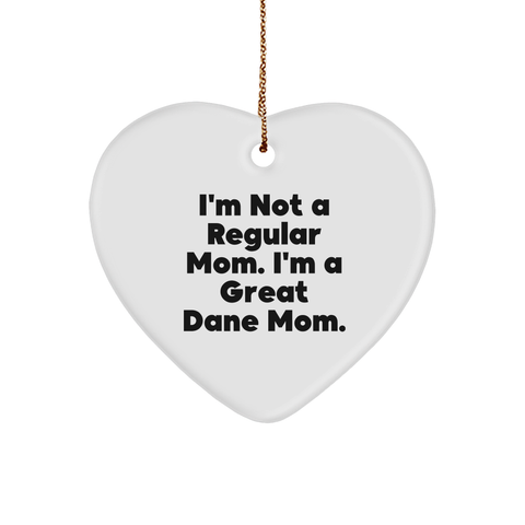 Image of Great Dane Mom Gifts - Funny Heart Ornament for Christmas Unique Gifts from Family to Great Dane Dog Owner - Image 1