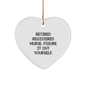 Registered Nurse Gifts from Friends, Heart Ornament with Funny Quote, Christmas Unique Gifts for Men, Women, Coworkers - Image 1