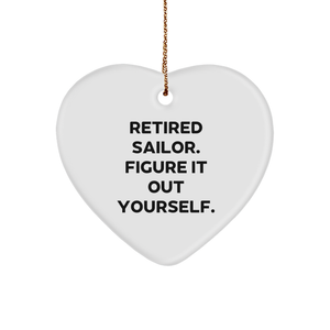 Sailor Heart Ornament Retired Sailor Figure It Out Yourself Gifts for Sailor Christmas Decor - Image 1