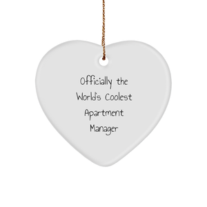 Cool Apartment Manager Heart Ornament Gifts from Friends and Family for Christmas - Image 1