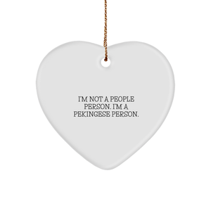 Pekingese Dog Heart Ornament Funny Quote Christmas Unique Gift for Pekingese Lovers from Family - Image 1