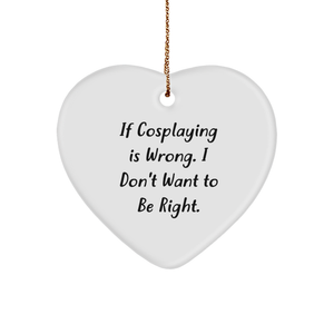 Gifts from Friends, Cosplaying Heart Ornament, Funny Quote, Heart Shaped, White Color, Christmas Unique - Image 1