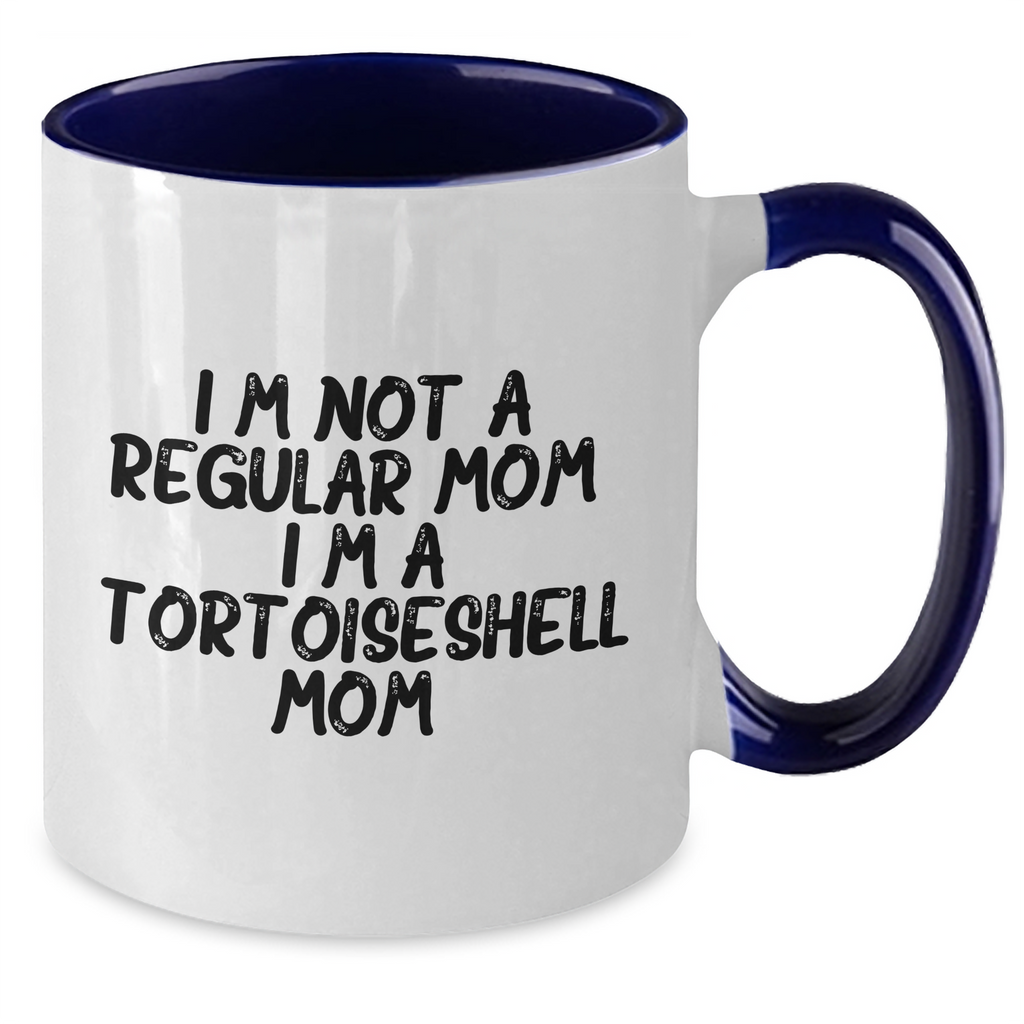 Tortoiseshell Cat Mom Funny Gifts from Friends and Family for Him - Unique Two Tone Coffee Mug for Father's Day - Additional
