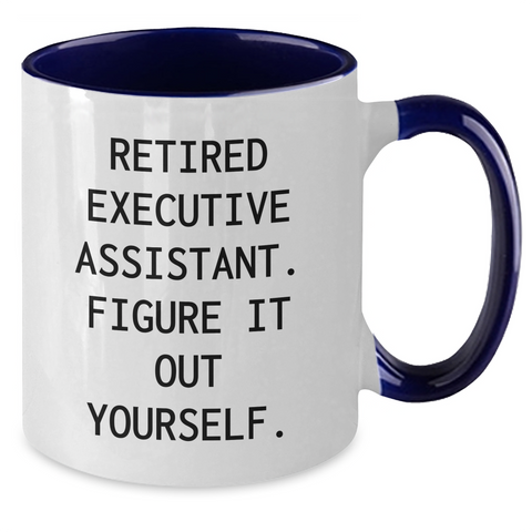 Image of Executive Assistant Gifts: 'Figure It Out Yourself' Funny Quote Two Tone Coffee Mug for Men, Women, or Coworkers, Father's Day Unique Gifts from Family or Friends - Additional