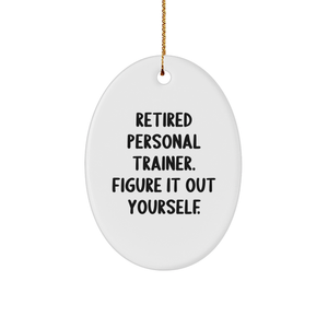 Personal Trainer Oval Ornament Gifts from Men for Figures It Out Yourself Christmas - Image 1