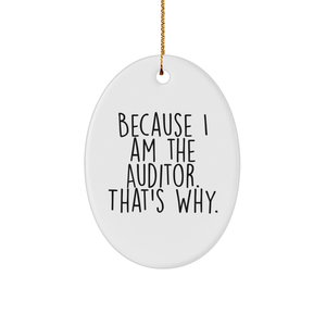 Auditor Oval Ornament Gifts for Auditor, Funny Quote Oval Ornament Christmas Unique Gift for Men, Women, Friends, Coworkers, Family - Image 1