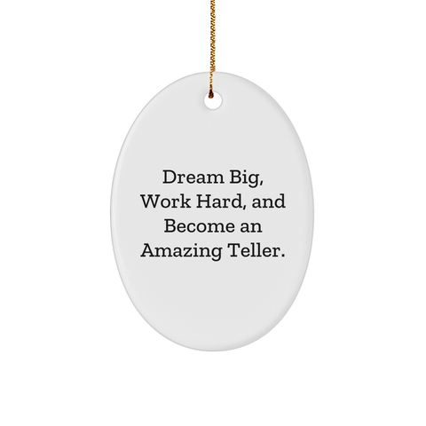 Image of Inspirational Teller Quote Oval Ornament Gifts for Dreamers and Achievers, Unique Christmas Unique Gifts from Me to You, Teller Decor for Home and Office - Image 1
