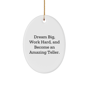Inspirational Teller Quote Oval Ornament Gifts for Dreamers and Achievers, Unique Christmas Unique Gifts from Me to You, Teller Decor for Home and Office - Image 1