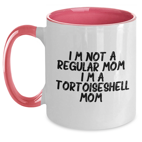 Image of Tortoiseshell Cat Mom Funny Gifts from Friends and Family for Him - Unique Two Tone Coffee Mug for Father's Day - Main