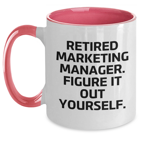 Image of Marketing Manager Gifts, Funny Quote Two Tone Coffee Mug, Father's Day Unique Gifts from Family, Marketing Manager Office Supplies - Main