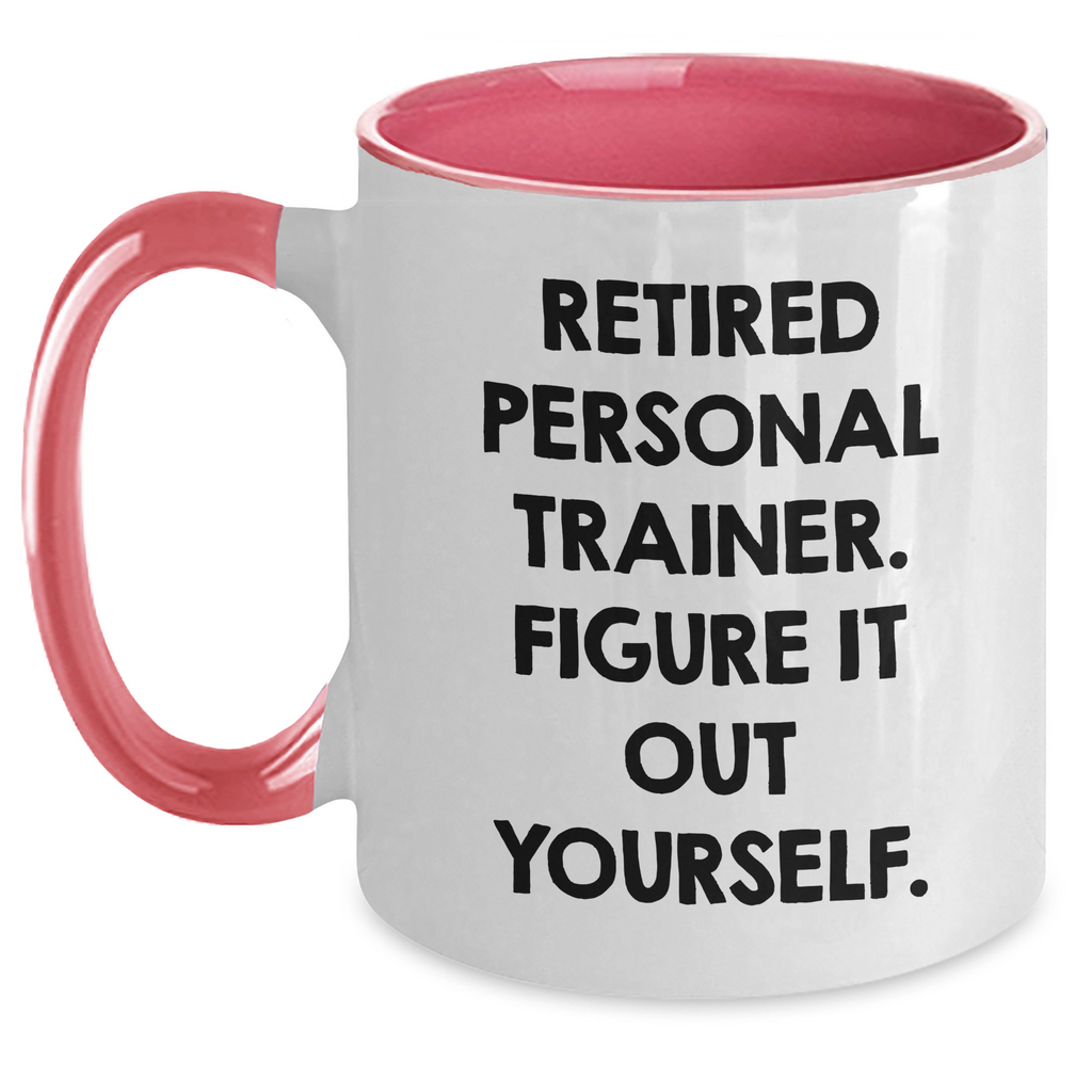 Personal Trainer Funny Gifts from Men to Unique Two Tone Coffee Mugs for Personal Trainers, Inspirational Quote for Father's Day - Main